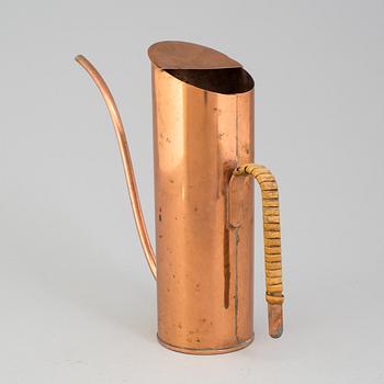GUNNAR ANDER, vattenkanna, koppar, Ystad Metall, 1900-talets mitt.