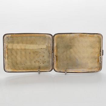 Two silver cigarette cases, J. H. Werner, Berlin, 1922, and Huguenin Frères, Switzerland before 1933.