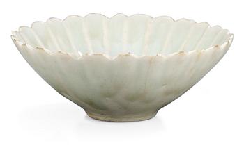 A Chrysantemum shaped qingbai bowl, Yuan dynasty (1279-1368).