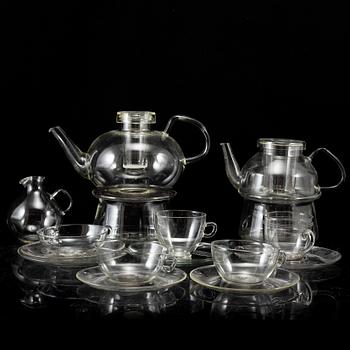 WILHELM WAGENFELD, a glass service, 10 pieces, glasservis, Jenaer Glaswerk, Schott & Gen, Germany.