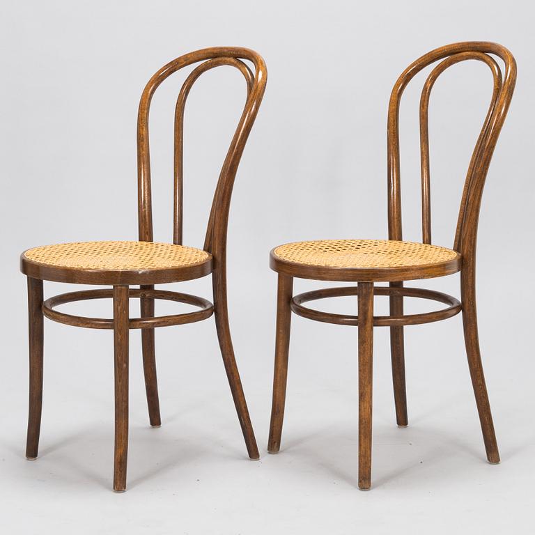 Four mid-20th-century chairs for ZPM Radomsko, Poland.