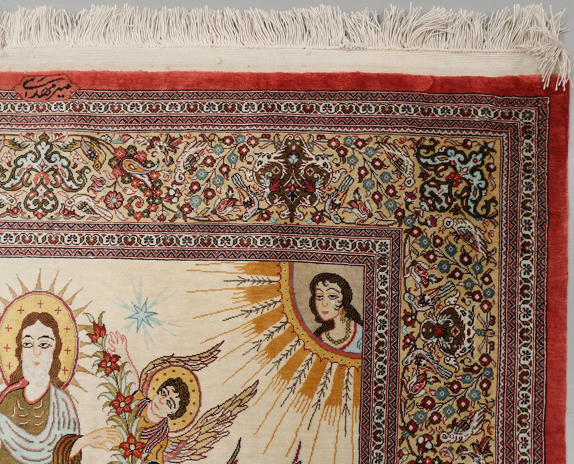MATTA, ghom, silke, signerad (möjligen Mir-Mehdi), ca 150 x 104 cm.