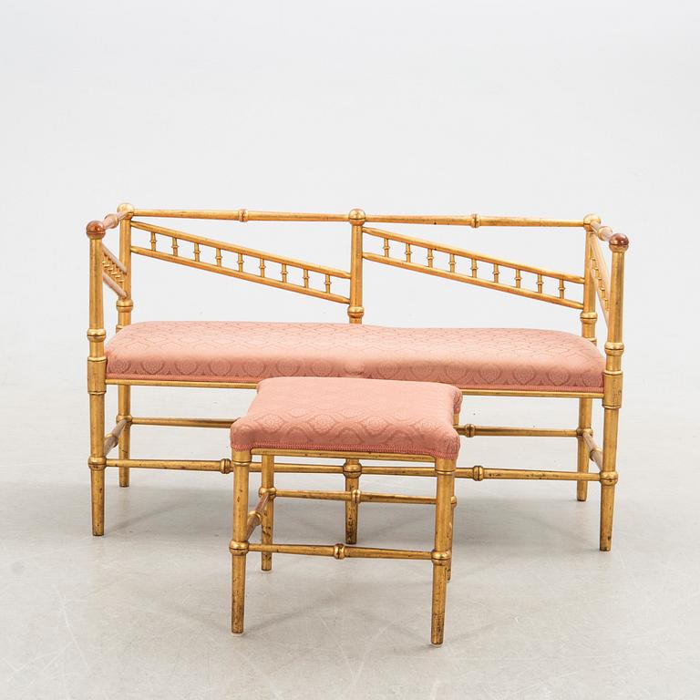 Sofa and tabouret circa 1900.