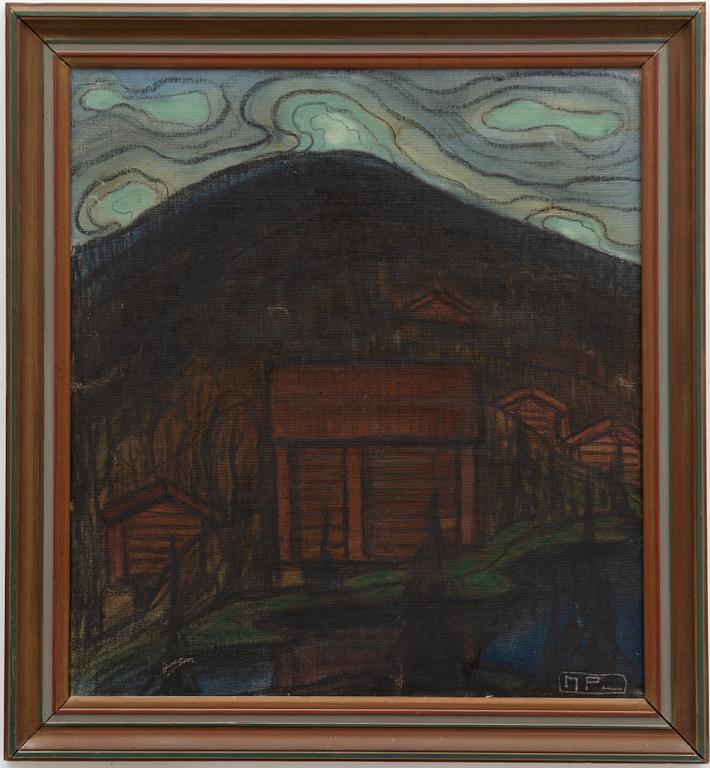 Maria Fröberg, Twilight over the Mountain Farm.