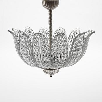 Fritz Kurz, a ceiling lamp, model "KD 946/1", for Orrefors, Sweden, 1940-50s.