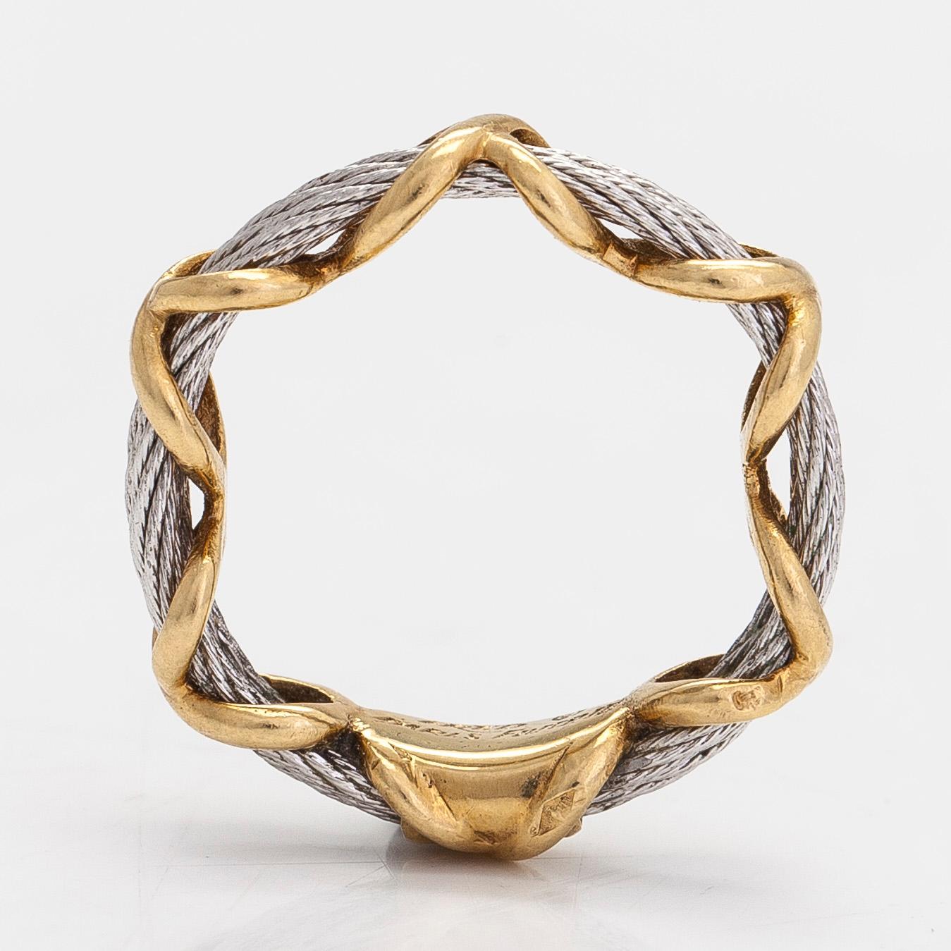 Ring, "Force 10", 18K guld och stål. Fred, Paris 1980-tal.