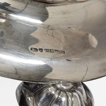 Kultakeskus Oy, skål på fot, silver, Tavastehus, Finland, 1934.