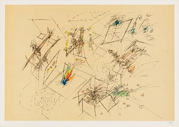 Roberto Matta folder with five lithographs in color signed and numbered 21/100.