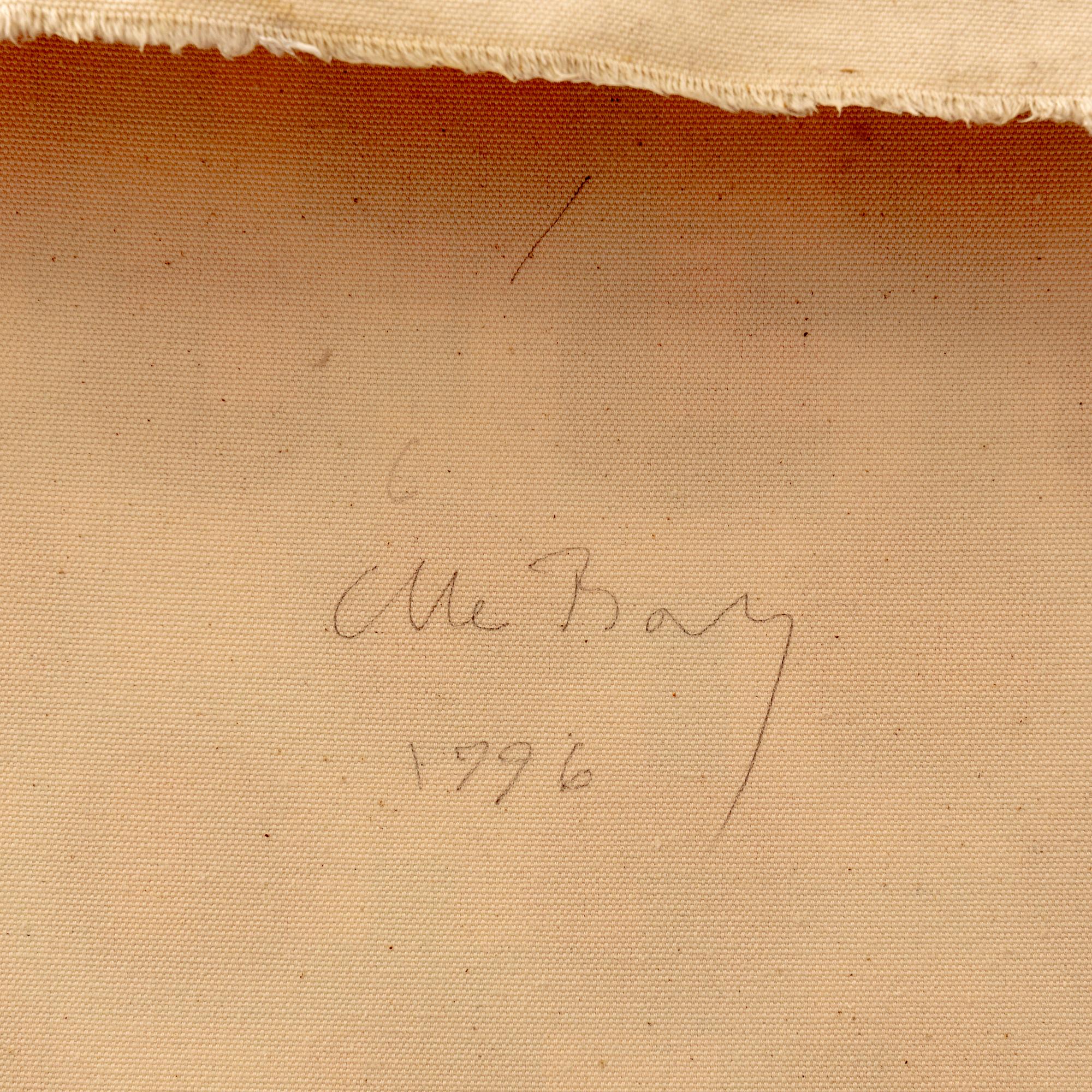 Olle Borg, oil and laquer on canvas signed and dated 1996.