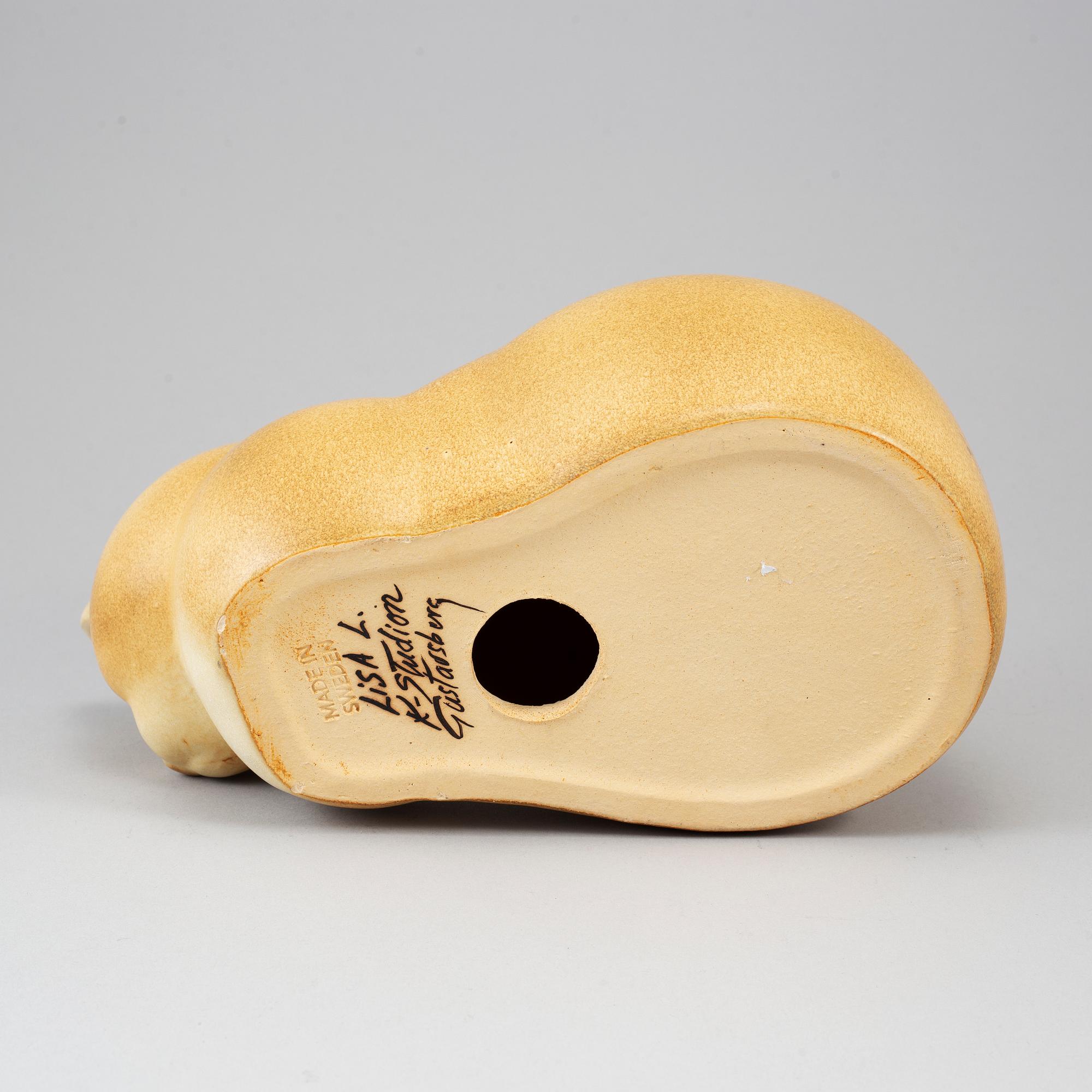 LISA LARSON, figurin, stengods, "Moses", K-Studion, Gustavsberg, signerad.