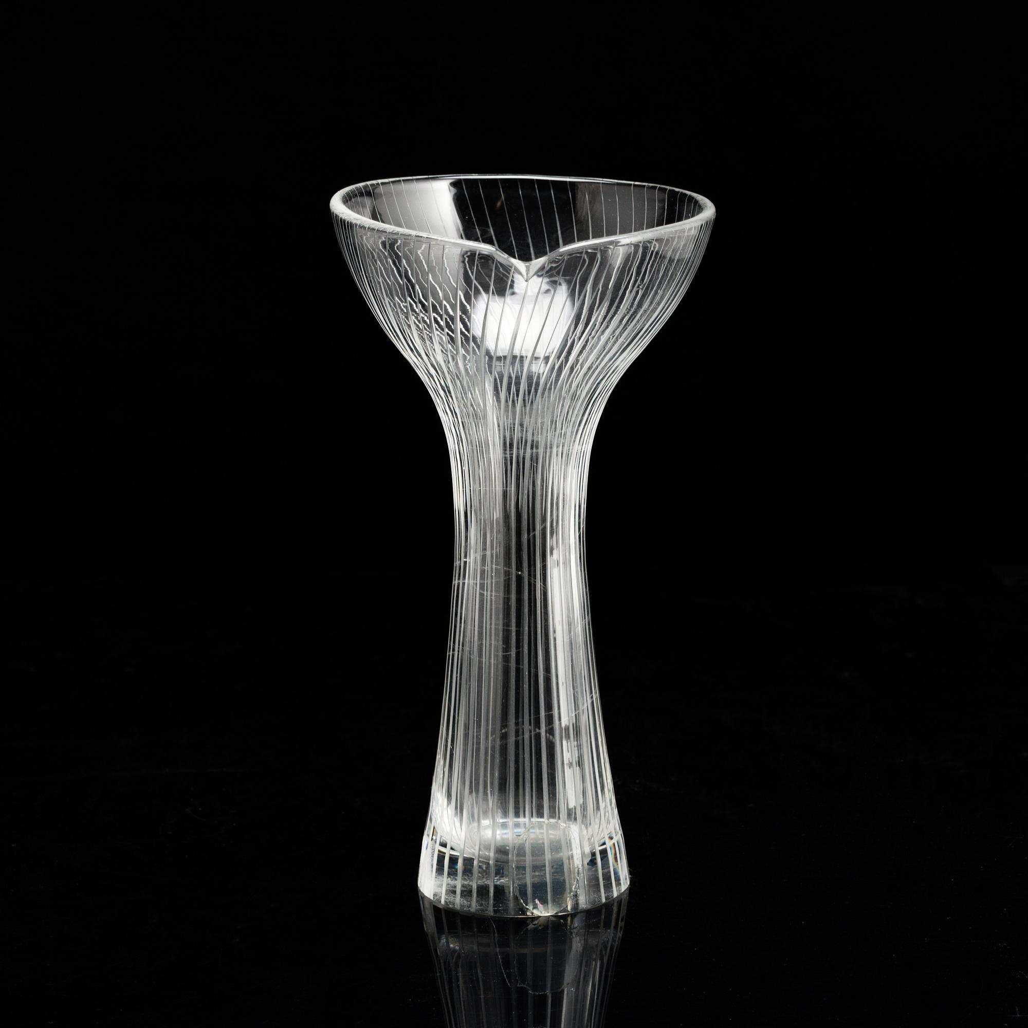 A Tapio Wirkkala glass vase, Iittala 1950´s.