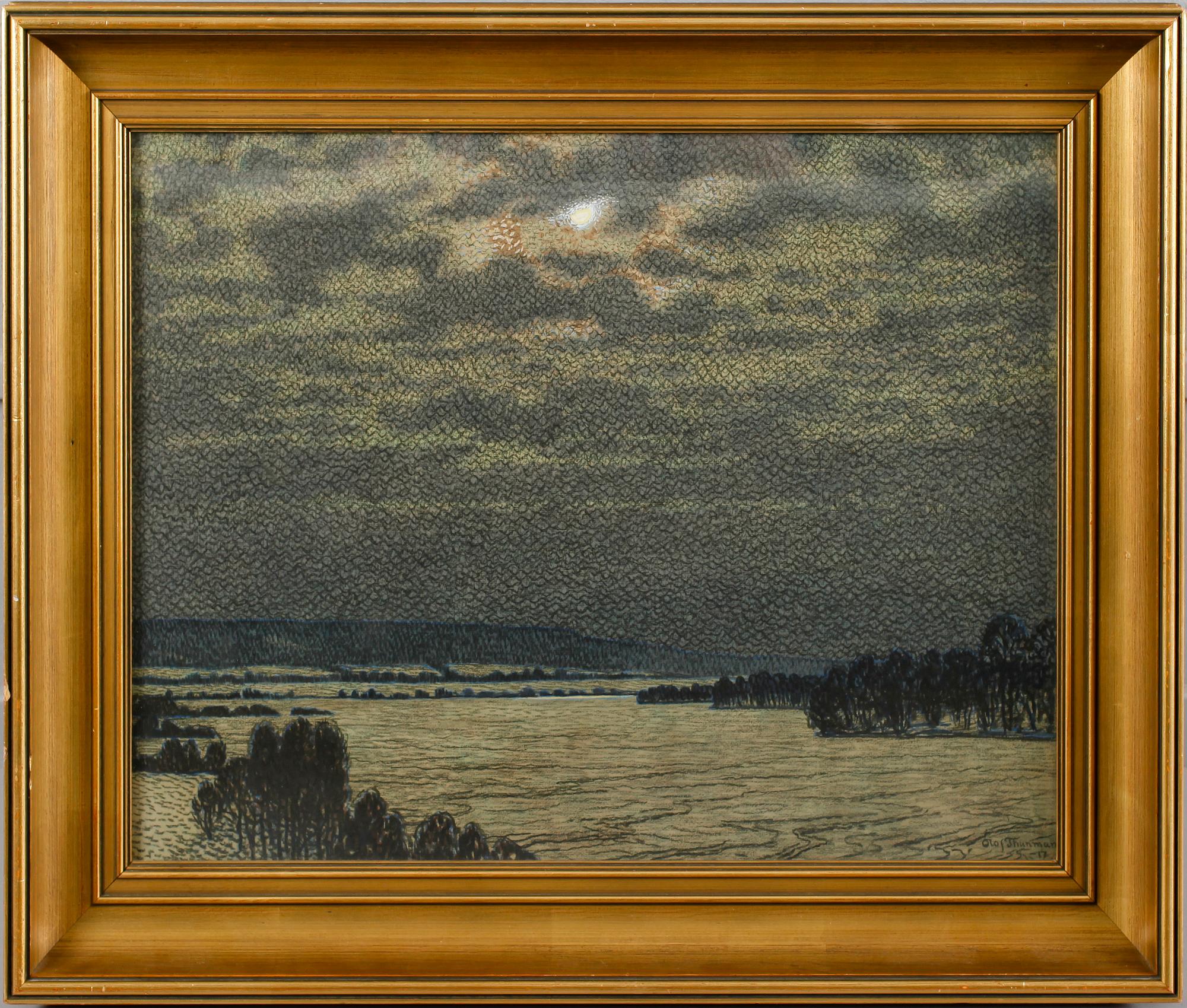 OLOF THUNMAN, blandteknik, signerad och daterad -17.