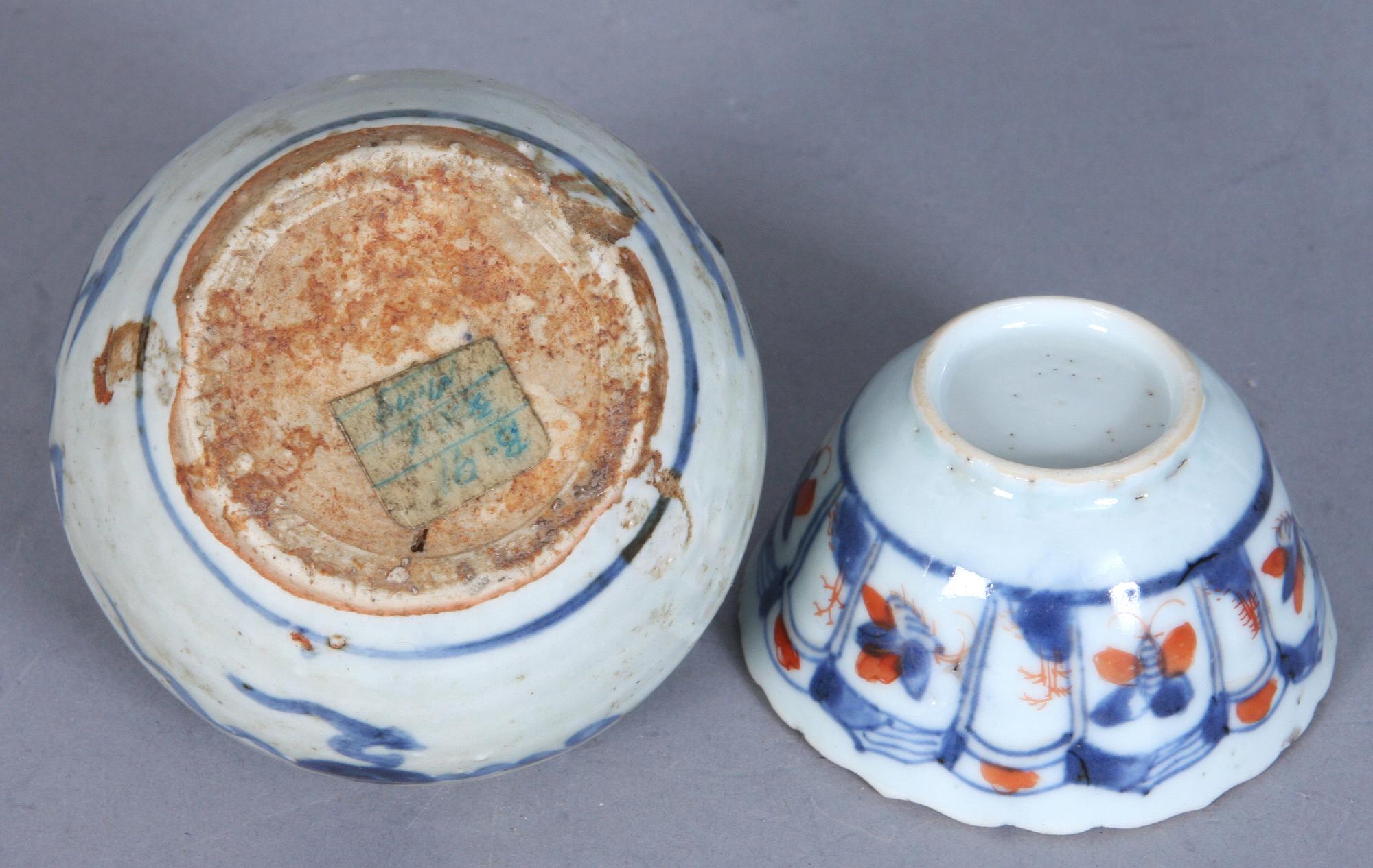 VAS och SKÅL, porslin, Kina, 1600/1700-tal.
