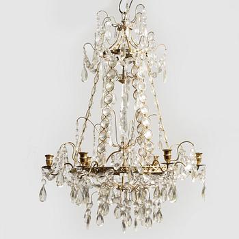 A Gustavian style chandelier, mid-20th Century.