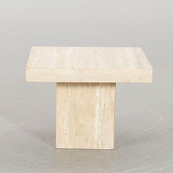 A SMALL TRAVERTINE TABLE.