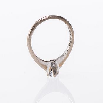 RING, 18K vitguld, A. Tillander, briljantslipad diamant ca 0,25 ct. Vikt 2,7 g.