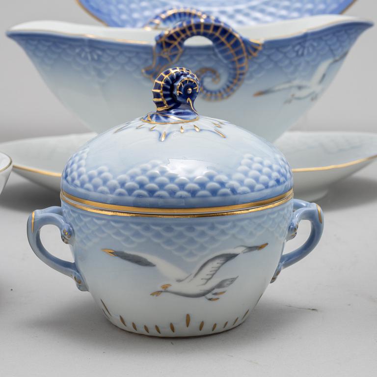 A 73 piece porcelain dinner and coffee service, 'Seagull', Bing & Brøndahl, Denmark.