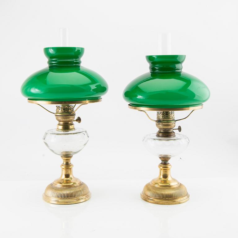 Table oil lamps, 2 pcs, early 20th century.