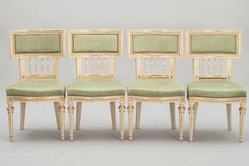 STOLAR, 4+8 st. 4 Sengustavianska, 8 stilkopior. Lindome, 1800-talets början. 3 sign IAS.