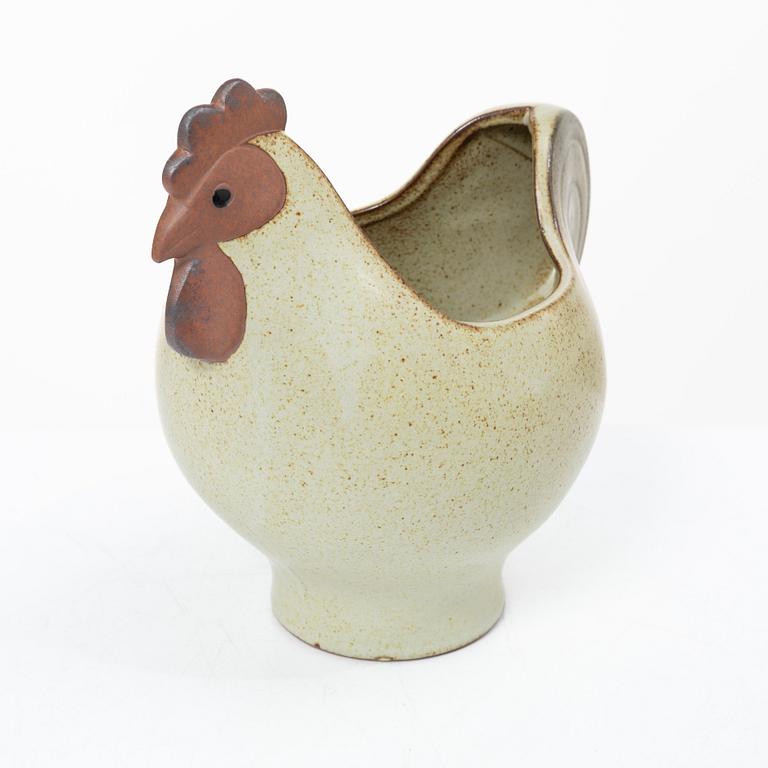 Lisa Larson, egg hen and egg cups, 6 pcs, stoneware.