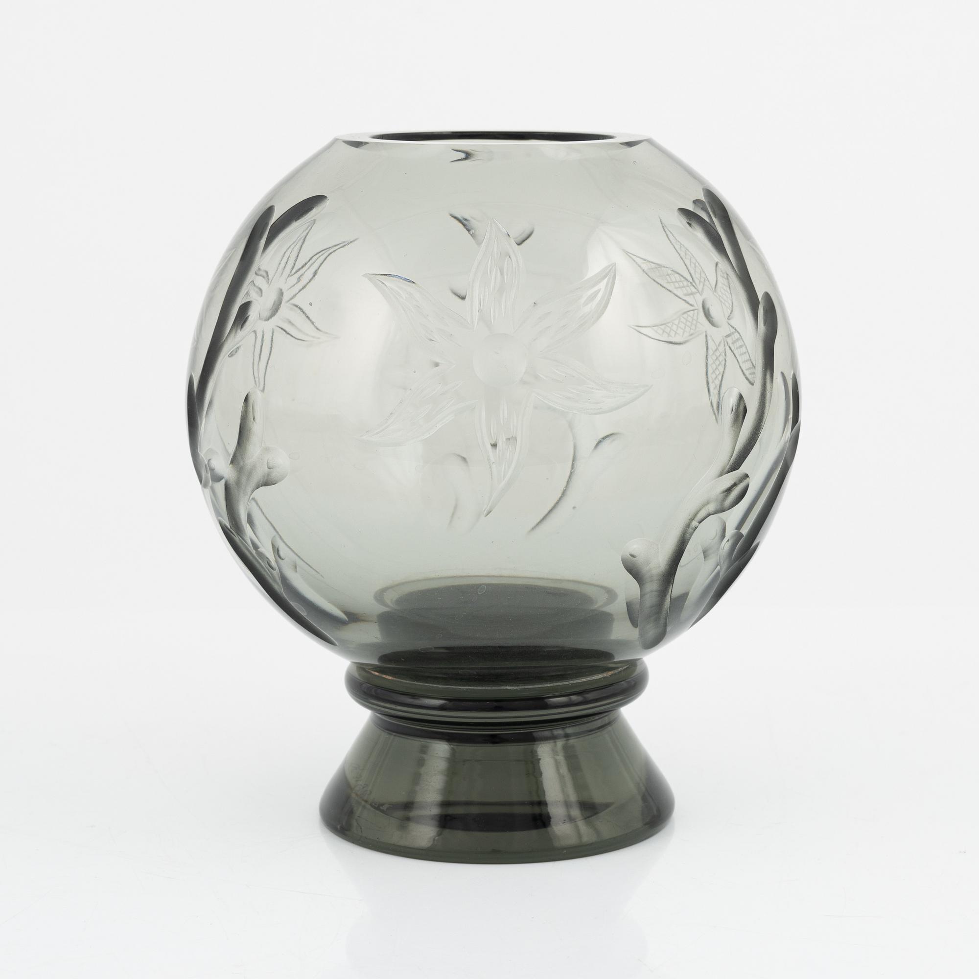 Simon Gate, vas, glas, Orrefors, 1931.