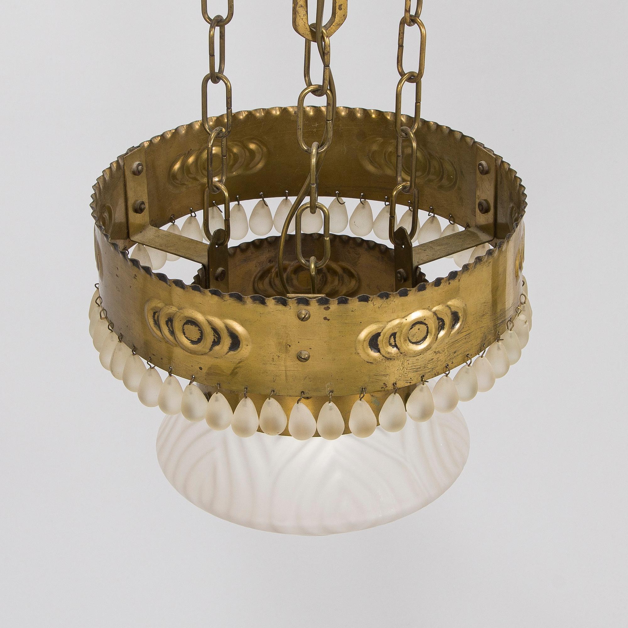 An early 20th century ceiling light.