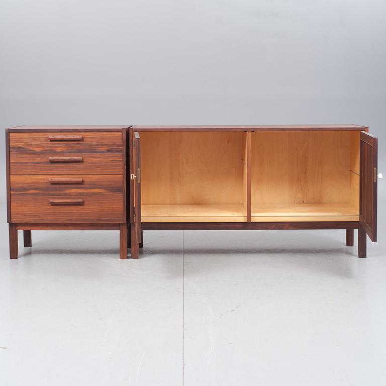 SIDEBOARD och BYRÅ, "Domi Monté", Nils Jonsson, Troeds, Bjärnum, den förra brännmärkt.