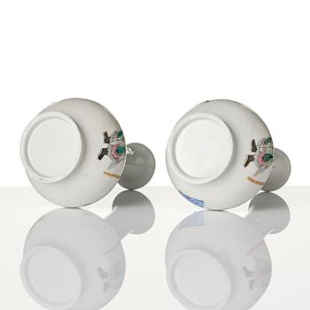 A pair of famille rose 'Wu Shang Pu' vases, Qing dynasty, 19th century.