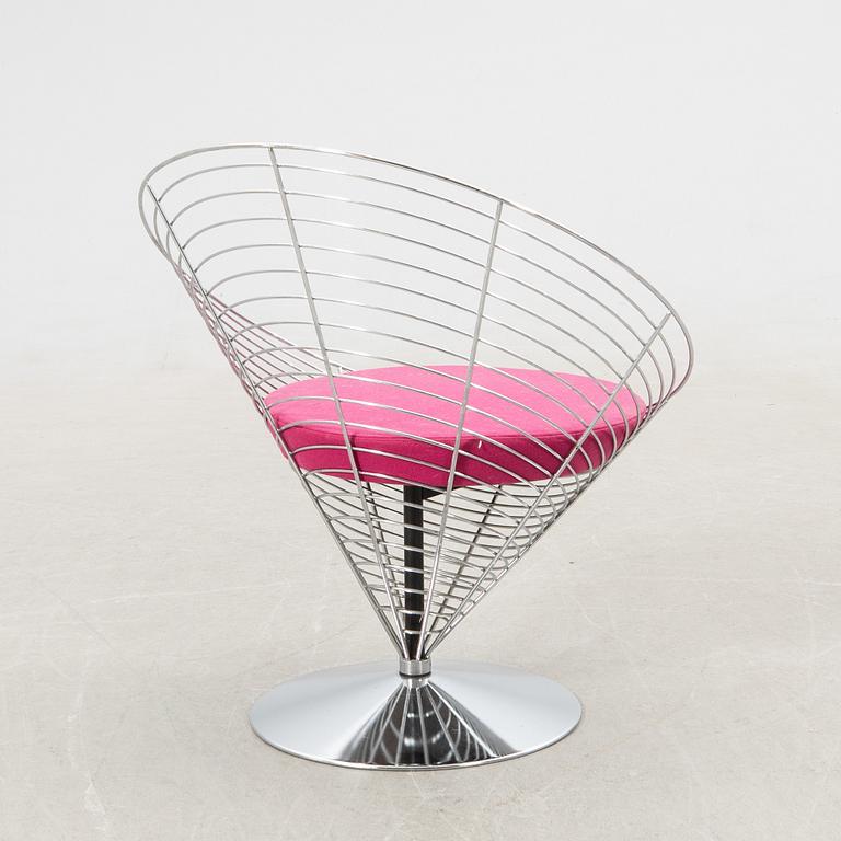 Verner Panton, chair/armchair "Wire Cone chair" Denmark 1980s/90s.