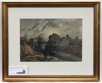 Oskar Leonard Anderson · OSKAR LEONARD ANDERSON, akvarell. Sign och dat 1866.