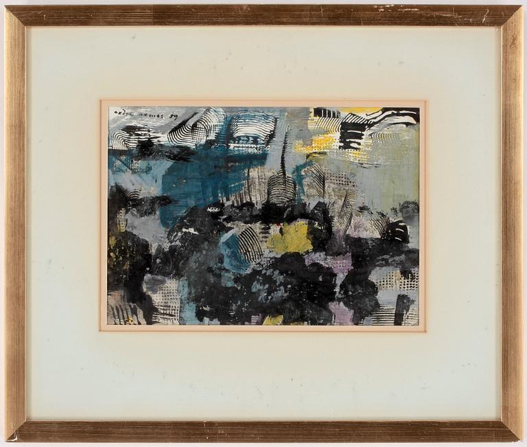 ENDRE NEMES, gouache, sign o dat 59.