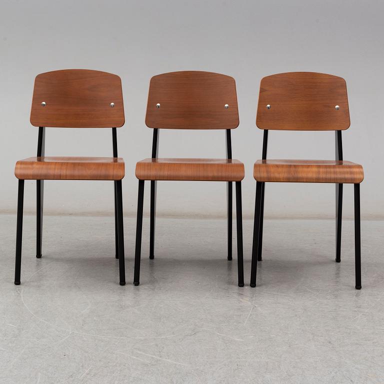 JEAN PROUVÉ, three 'Standard' chairs, Vitra. 2018.