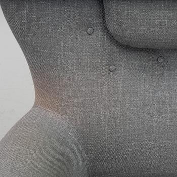 Carl Malmsten, armchair with footstool, "The Giant Toad", O. H. Sjögren, Tranås, 2014.