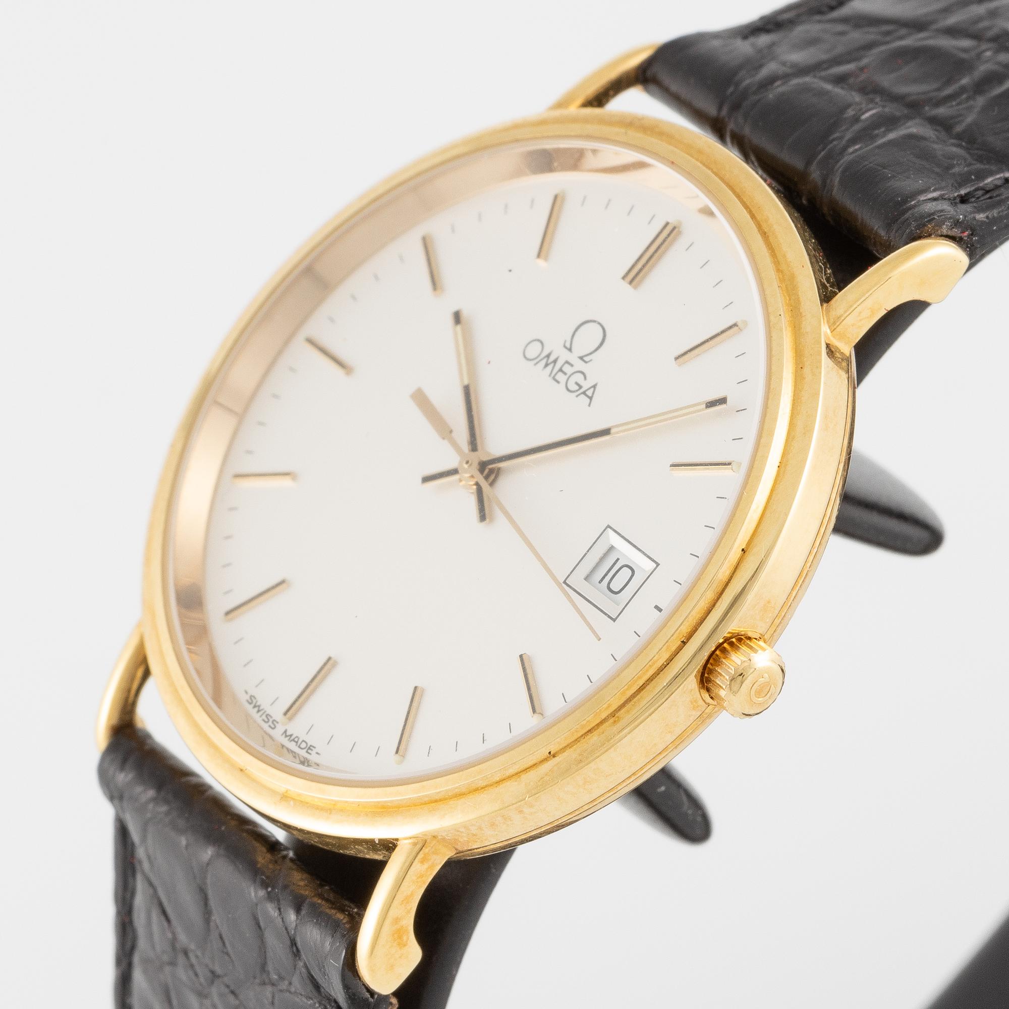 Omega, 18K guld, Seamaster, Jubilee, armbandsur, 32,5 mm.