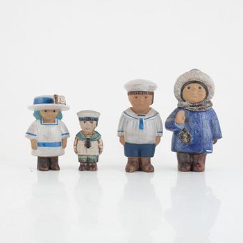 Lisa Larson, a set of four figurines, Gustavsberg, Sweden.