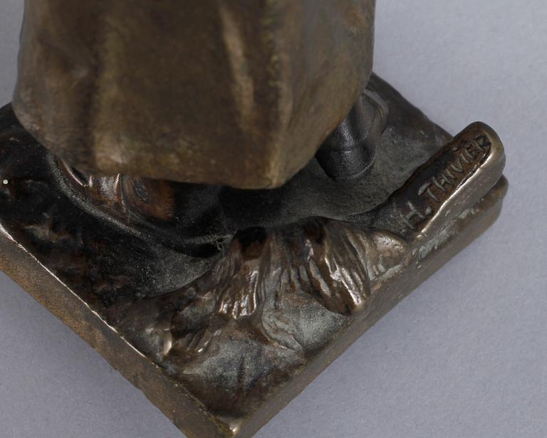 OKÄND KONSTNÄR, brons, bär signatur, 1800/1900-tal.