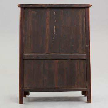 A Chinese hardwood cabinet, Qing dynasty, presumably 18th Century.