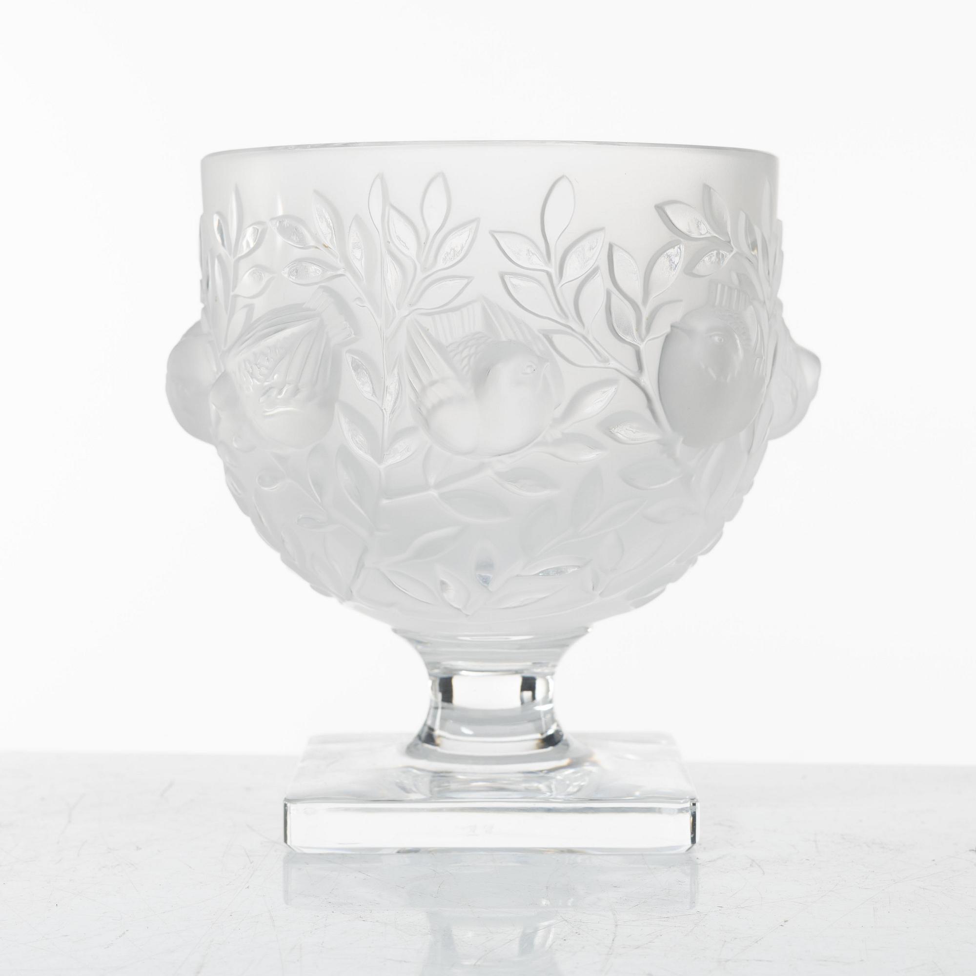 Marc Lalique, an 'Elisabeth' glass bowl on foot, Lalique, France.