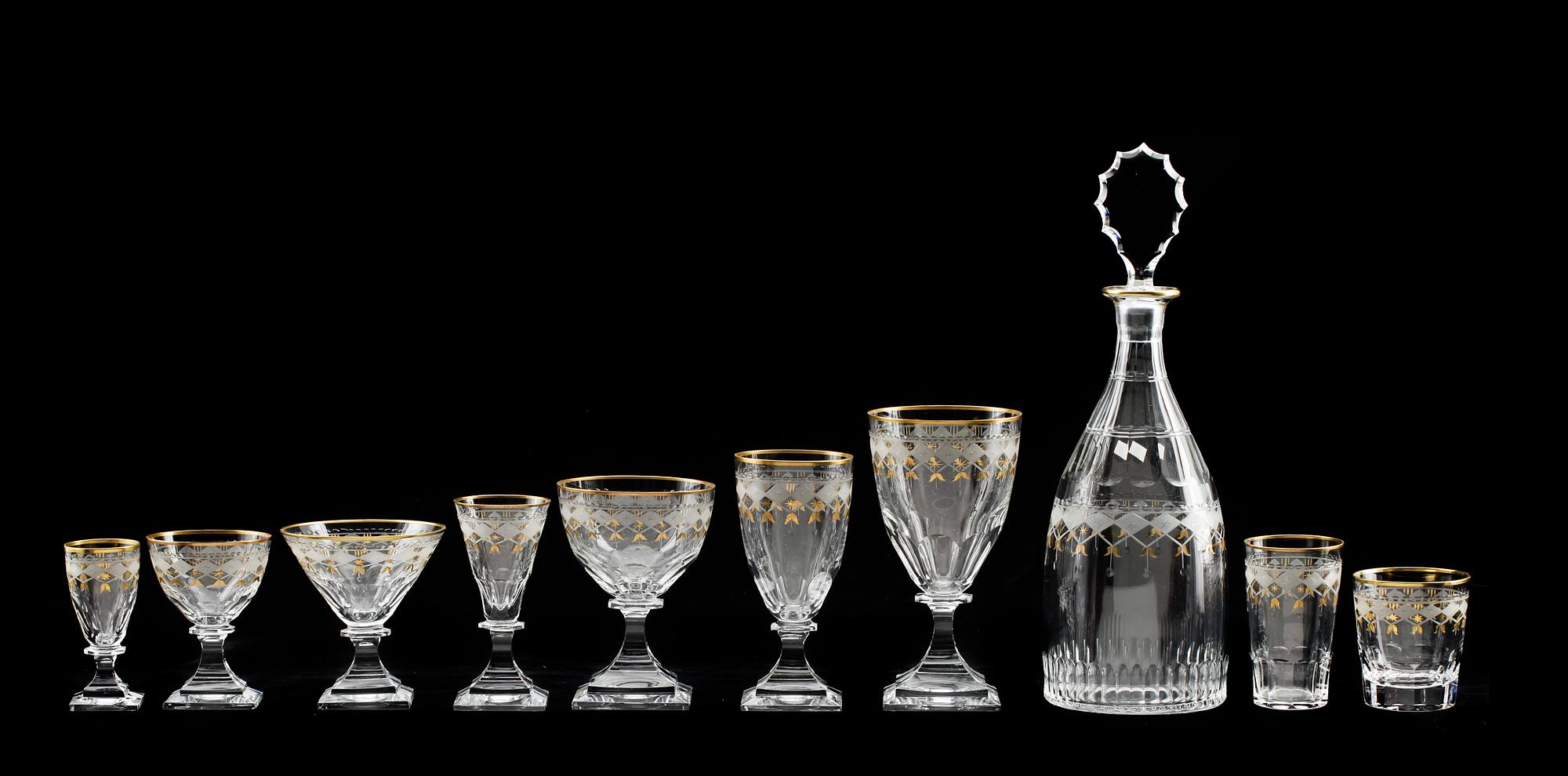 GLASSERVIS 91 delar, Kosta Junior, 1900-tal.