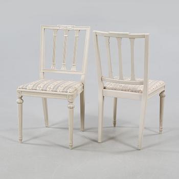 MATGRUPP, 7 delar, gustaviansk stil, omkring 1900-talets mitt.