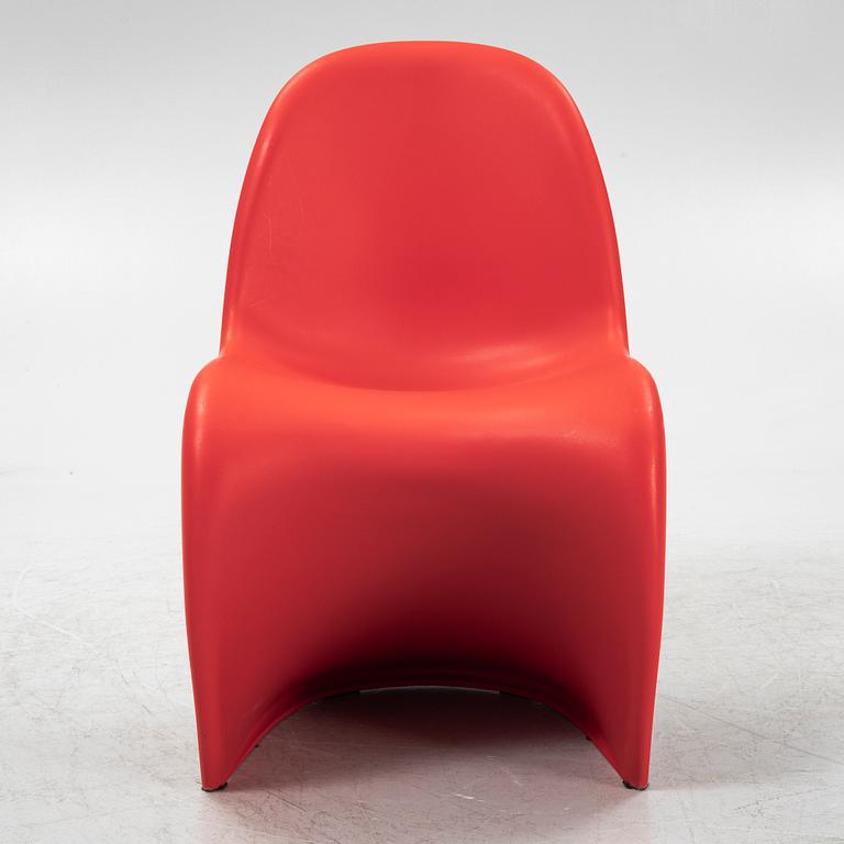 Verner Panton, four red plastic 'Panton Chair Classic', chairs, Vitra, 2010.