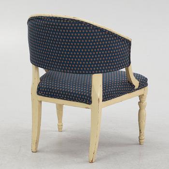 A, late Gustavian armchair, provincial work, early 19th century.