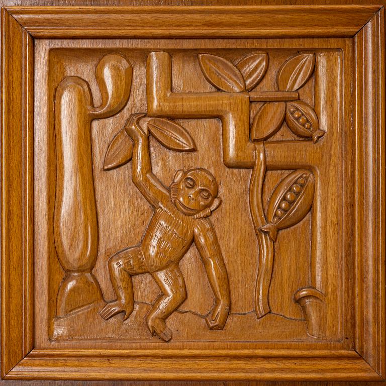 Eugen Höglund, a walnut cabinet, executed in his workshop in Vetlanda, Sweden 1950s.