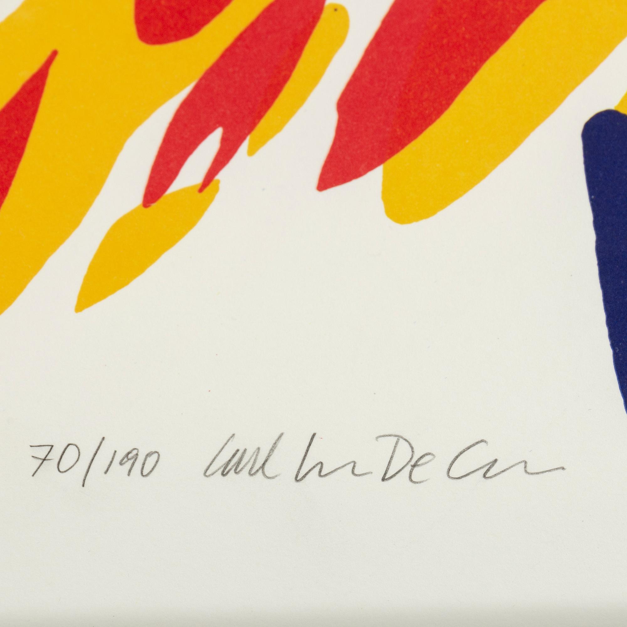 Carl Johan De Geer, silkscreen in colours, signed 70/190.