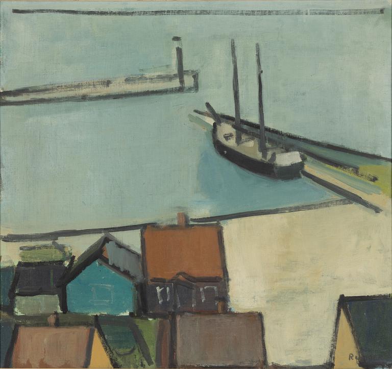 Gustav Rudberg, Harbour Scene.