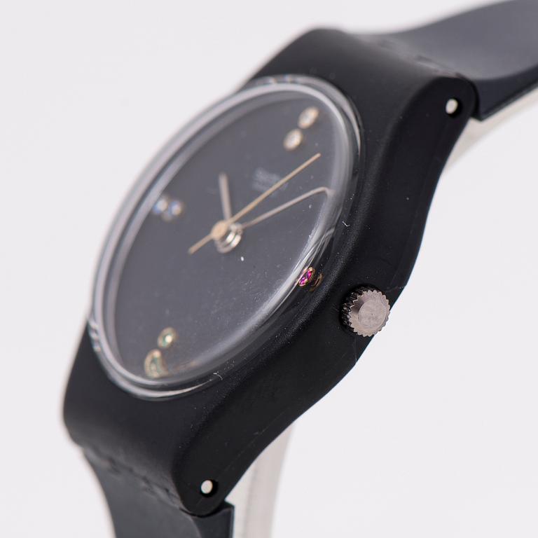 ARMBANDSUR 4 ST, SWATCH, två herr och två damur 1980-tal.