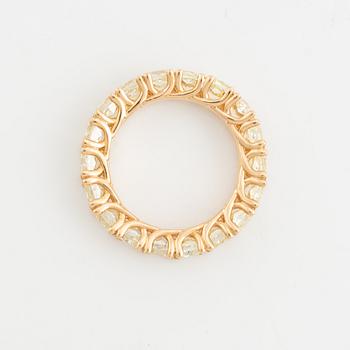 Yellow diamond eternity ring.