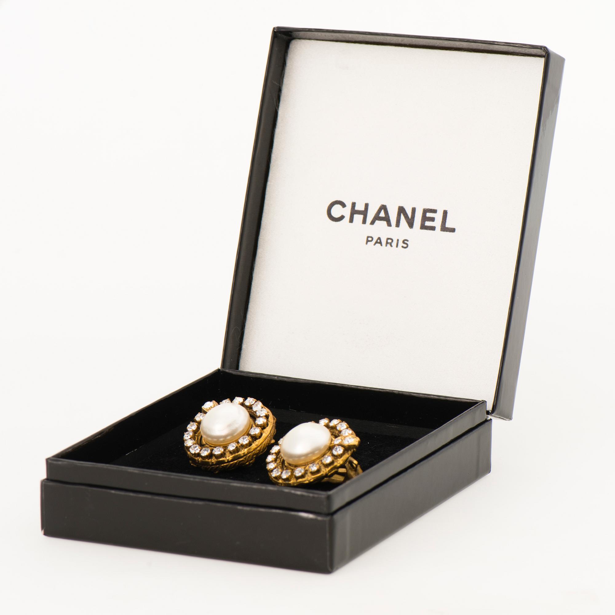 A Pair of 1970s Strass Earrings.
