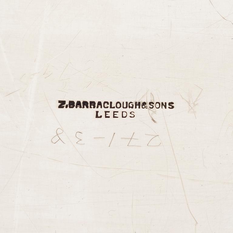 BRICKA, silver, Sheffield 1902, vikt ca 2900 g.