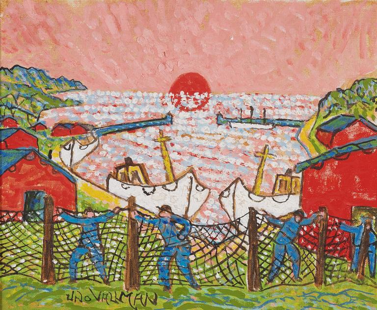 Uno Vallman, The nets are drying.